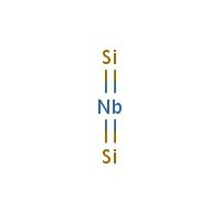 Niobium silicide formula graphical representation