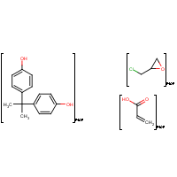 Bisphenol A-epichlorohydrin acrylate formula graphical representation