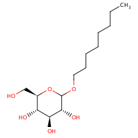 Octyl glucoside formula graphical representation