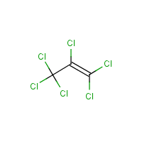 Hexachloropropene formula graphical representation
