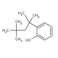 Octyl phenol formula graphical representation
