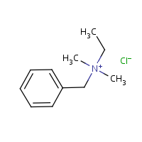 Benzylethyldimethylammonium chloride formula graphical representation