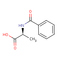 N-Benzoylalanine formula graphical representation