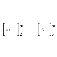 Arsenic pentasulfide formula graphical representation
