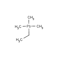 Ethyltrimethyllead formula graphical representation