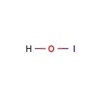Hypoiodous acid formula graphical representation