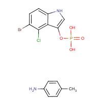 5-Bromo-4-chloro-3-indolyl phosphate, p-toluidine salt formula graphical representation