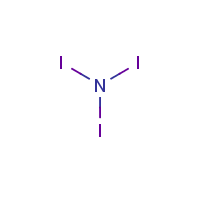 Nitrogen triiodide formula graphical representation