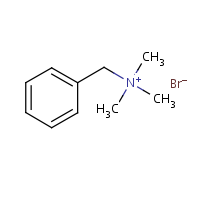 Benzyltrimethylammonium bromide formula graphical representation