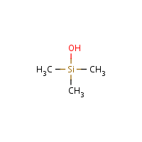 Trimethylsilanol formula graphical representation