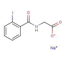 o-Iodohippurate sodium formula graphical representation