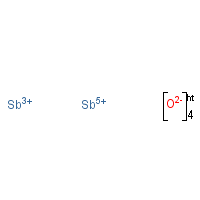 Antimony dioxide formula graphical representation