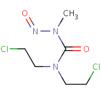 1-Nitroso-1-methyl-3,3-bis(2-chloroethyl)urea formula graphical representation