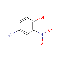 4-Amino-2-nitrophenol formula graphical representation