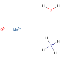 Ammonium molybdate tetrahydrate formula graphical representation