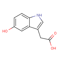 5-Hydroxyindole-3-acetic acid formula graphical representation