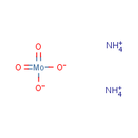 Ammonium molybdate formula graphical representation