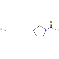 1-Pyrrolidinecarbodithioic acid, ammonium salt formula graphical representation