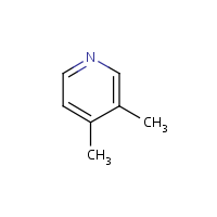 3,4-Dimethylpyridine formula graphical representation