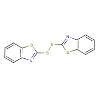 2,2'-Dibenzothiazyl disulfide formula graphical representation