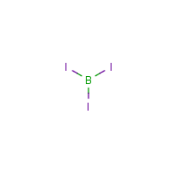 Boron triiodide formula graphical representation