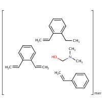 Benzene, diethenyl-, polymer with ethenylbenzene and ethenylethylbenzene, chloromethylated, trimethylamine-quaternized, hydroxide formula graphical representation