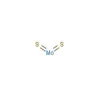 Molybdenum disulfide formula graphical representation