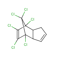 Chlordene formula graphical representation
