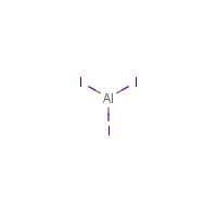 Aluminum iodide formula graphical representation