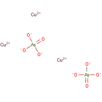 Copper arsenate formula graphical representation