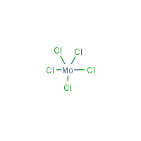 Molybdenum pentachloride formula graphical representation