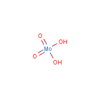 Molybdic(VI) acid formula graphical representation