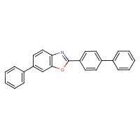 2-(4-Biphenyl)-6-phenylbenzoxazole formula graphical representation