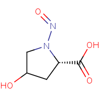 N-Nitroso-4-hydroxyproline formula graphical representation