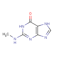 6-Hydroxy-2-methylaminopurine formula graphical representation