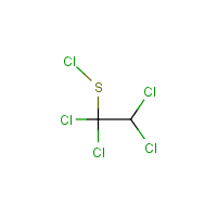 1,1,2,2-Tetrachloroethylsulfenyl chloride formula graphical representation