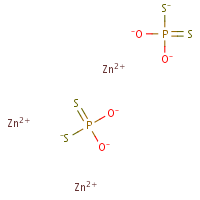 Zinc dithiophosphate formula graphical representation