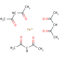 Ferric acetylacetonate formula graphical representation