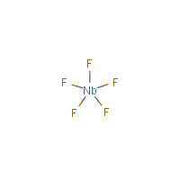 Niobium pentafluoride formula graphical representation