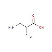(1)-3-Amino-2-methylpropionic acid formula graphical representation