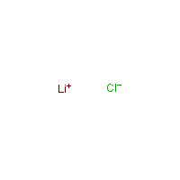 Lithium chloride formula graphical representation