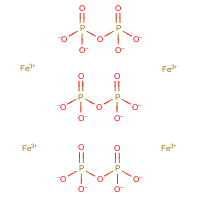Ferric pyrophosphate formula graphical representation