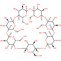 beta-Cyclodextrin formula graphical representation