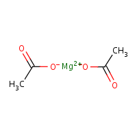 Magnesium acetate formula graphical representation
