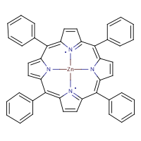Zinc tetraphenylporphyrin formula graphical representation