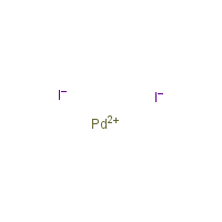 Palladium iodide formula graphical representation