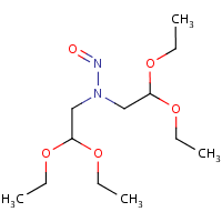 N-(2,2-Diethoxyethyl)-2,2-diethoxy-N-nitrosoethanamine formula graphical representation
