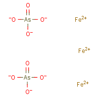 Ferrous arsenate formula graphical representation