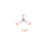 Ferrous carbonate formula graphical representation