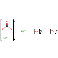 Magnesium carbonate hydroxide formula graphical representation